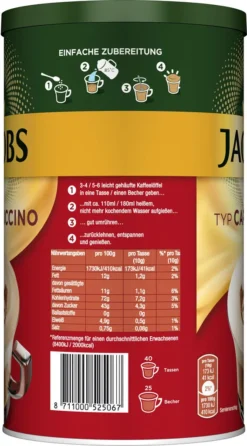 JACOBS Typ Cappuccino 6 X 400 G Dosen Feine Cremigkeit - Viel Schaum -Mytime 2177a4559713a6ef4bf60e3833783740