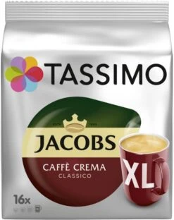 Tassimo Kapseln Jacobs Caffè Crema Classico XL, 16 Kaffeekapseln