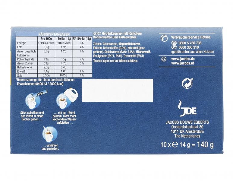 Jacobs Kaffeespezialitäten 2 In1 Classic 4 Jacobs Kaffeespezialitäten 2 In1 Classic – Bild 2