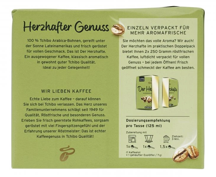 Tchibo Der Herzhafte - 500g Gemahlen 5 Tchibo Der Herzhafte - 500g Gemahlen – Bild 3