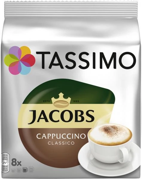 Tassimo Kapseln Jacobs Cappuccino Classico, 8 Kaffeekapseln 3 Tassimo Kapseln Jacobs Cappuccino Classico, 8 Kaffeekapseln