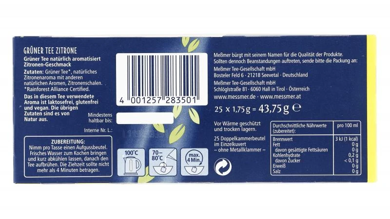 Meßmer Grüner Tee Zitrone 6 Meßmer Grüner Tee Zitrone – Bild 4