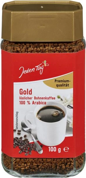 Jeden Tag Gold Löslicher Bohnenkaffee 3 Jeden Tag Gold Löslicher Bohnenkaffee