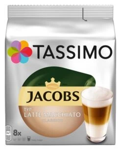 Tassimo Kapseln Jacobs Typ Latte Macchiato Classico, 8 Kaffeekapseln