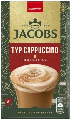 Jacobs Cappuccino, 8 Sticks Mit Instant Kaffee