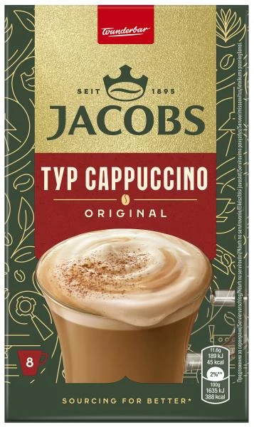 Jacobs Cappuccino, 8 Sticks Mit Instant Kaffee 3 Jacobs Cappuccino, 8 Sticks Mit Instant Kaffee