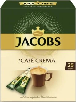 Jacobs Löslicher Kaffee Café Crema, 25 Instant Kaffee Sticks