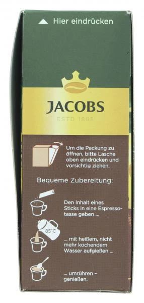 Jacobs Löslicher Kaffee Espresso, 25 Instant Kaffee Sticks 4 Jacobs Löslicher Kaffee Espresso, 25 Instant Kaffee Sticks – Bild 2