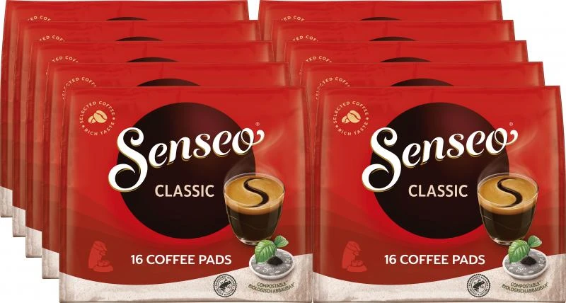 Senseo Pads Classic, 10 X 16 Kaffepads 3 Senseo Pads Classic, 10 X 16 Kaffepads