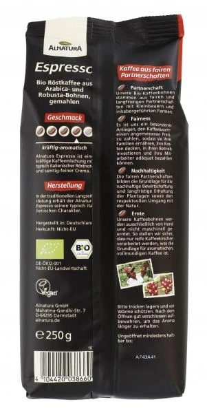 Alnatura Espresso Gemahlen 4 Alnatura Espresso Gemahlen – Bild 2