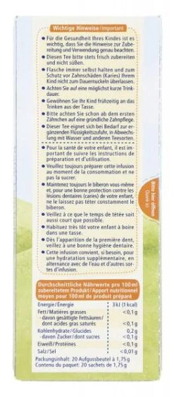 Alnatura Baby-Fenchel-Tee (20 Beutel) -Mytime 4502131360 4104420206694 03