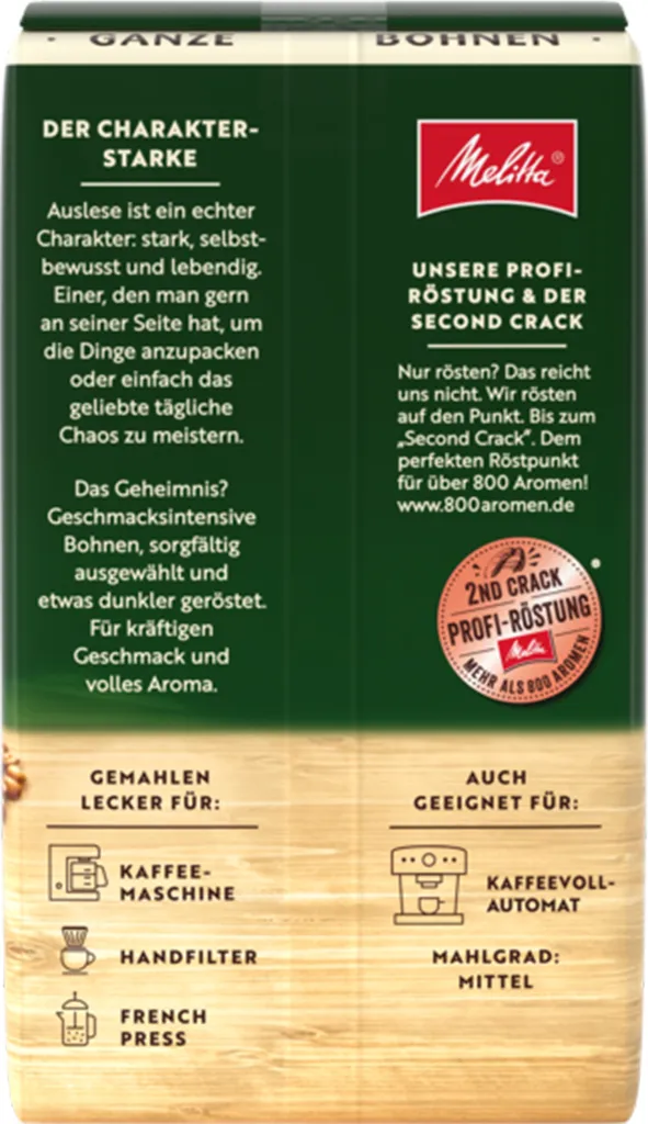 MELITTA Auslese Ganze Bohnen Für Filterkaffee 500 G Kräftig Mit Rundem Aroma 3 MELITTA Auslese Ganze Bohnen Für Filterkaffee 500 G Kräftig Mit Rundem Aroma – Bild 2