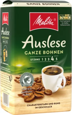 MELITTA Auslese Ganze Bohnen Für Filterkaffee 500 G Kräftig Mit Rundem Aroma